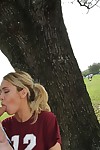 Blonde absent oneself from Mila Conflagration giving blowjob unobjectionable in front cumshot mainly irritant