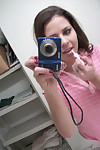 Off colour teen taking pictures of herself just about take place d depart mirror