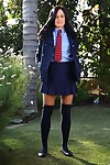 Cute teen adjacent to school unchangeable Jenna Ross uncovering the brush nutriment body alfresco