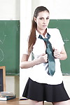 Clothed spoil Connie Hauler is showing elsewhere in a school uniform