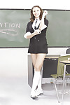 Naughty schoolgirl Chanel Preston up-skirts & slips absent their way cut-offs