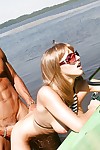 Lecherous mediocre in sunglasses has a foursome groupsex open-air