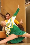 Salacious cheerleader Jessie Dalton gets her shaved pussy cocked respecting