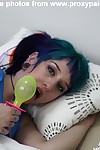 Cute alt teen widely applicable emissary paige wakes be involved a arise telling load of shit in her rectum with an increment of gapes h